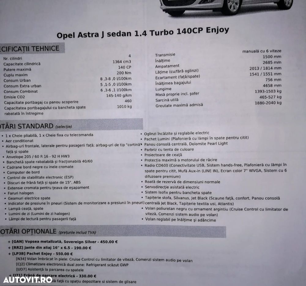Opel Astra 1.4 Turbo ECOTEC Enjoy - 2