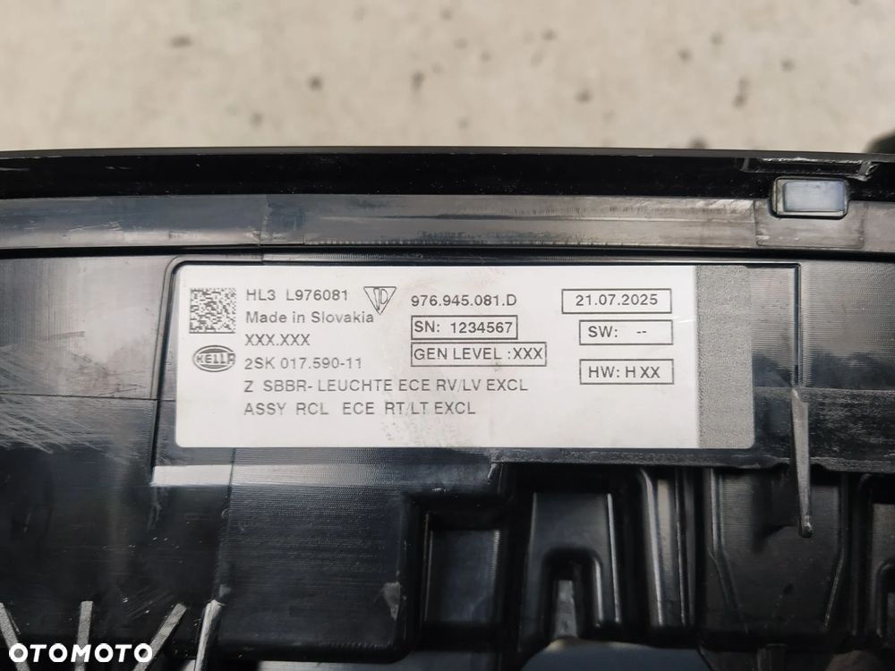 PORSCHE PANAMERA 976 BLENDA LAMPA TYŁ TYLNA EU ECE EXCL RV/LV ORYGINAŁ - 11