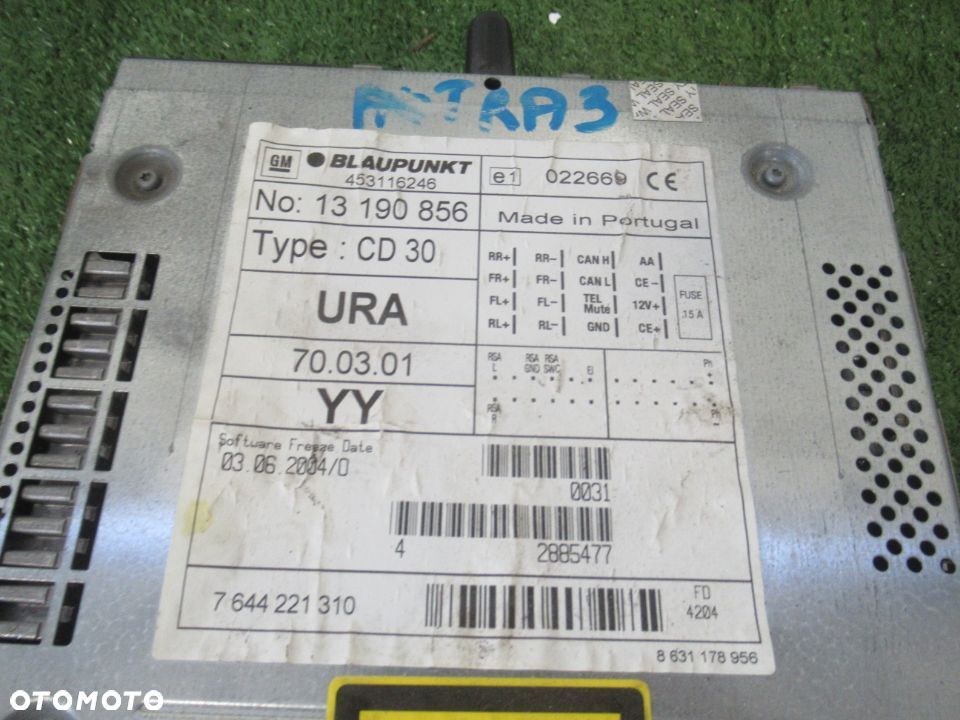 RADIO CD WYŚWIETLACZ OPEL ASTRA H 3 III 13190856 2004-2014 - 4