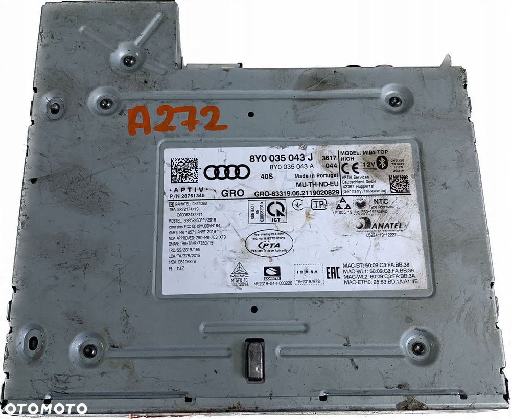 AUDI A3 MIB3 TOP HIGH CZYTNIK MMI MIB3 8Y0035043J - 7