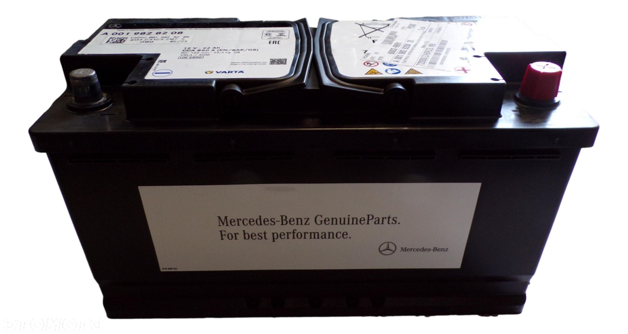 MERCEDES Akumulator 92 Ah 12 V 850 A AGM ORYGINAL - 1
