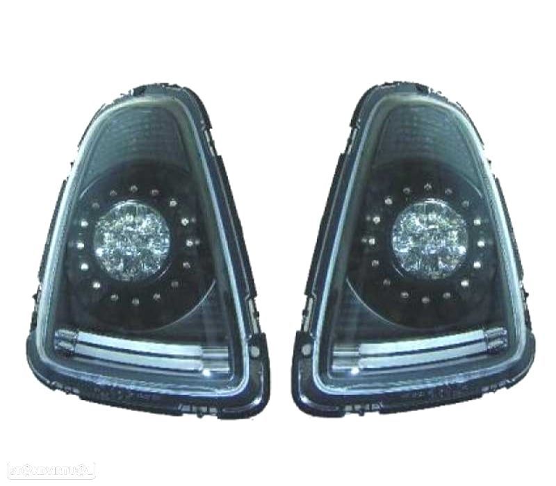 FAROLINS TRASEIROS LED MINI COOPER 06-10 PRETO ESCURECIDO - 1