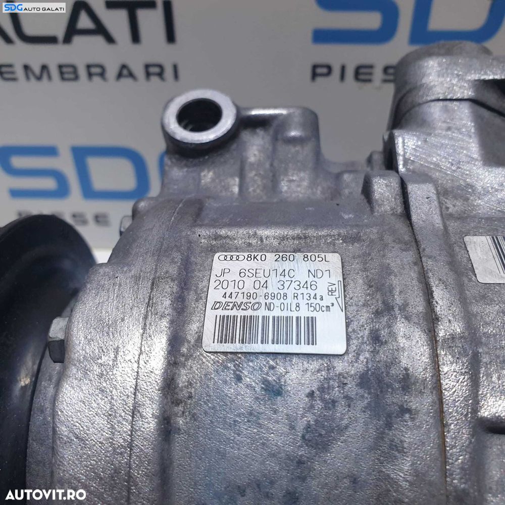 Compresor AC Clima Audi A4 B8 2.0 TDI 2008 - 2015 Cod 8K0260805L 447190-6908-R134A 447190-6908-R134 [D0122] - 5