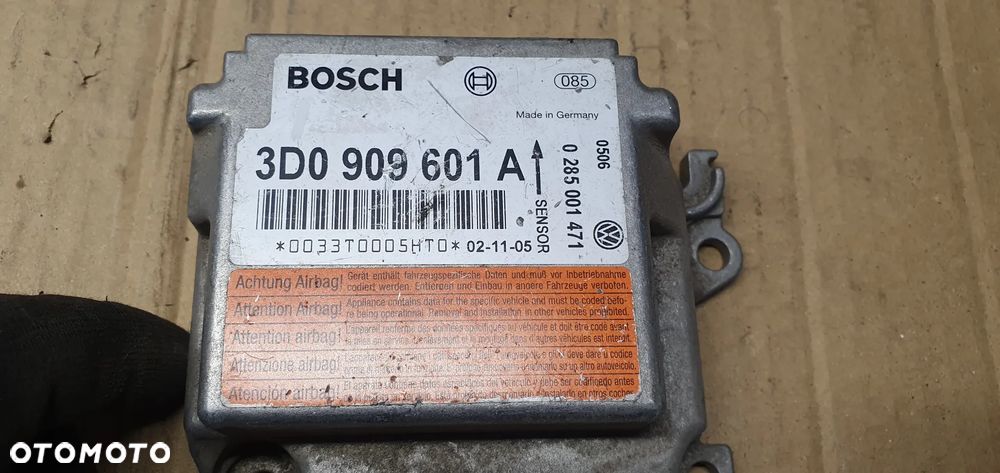 Moduł Sensor Airbag Poduszek VW Phaeton 3D0909601A - 4