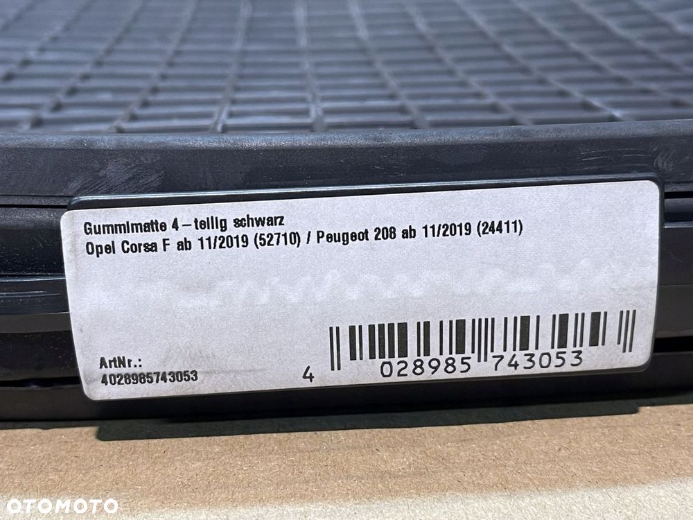 DYWANIKI GUMOWE OPEL CORSA F PEUGEOT 208 NIEMIECKA FIRMA PETEX - 3