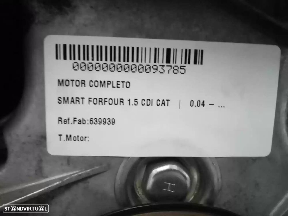 MOTOR COMPLETO SMART FORFOUR 2005 - 1