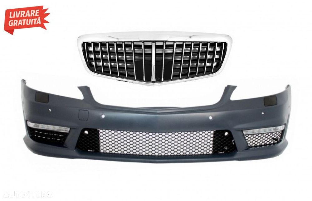 Bara Fata Completa cu Grila Centrala Mercedes S-Class W221 (2005-2012) - 1