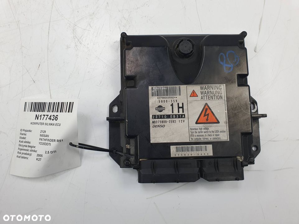 KOMPUTER SILNIKA ECU NISSAN PATHFINDER R51 23710EB31A - 1