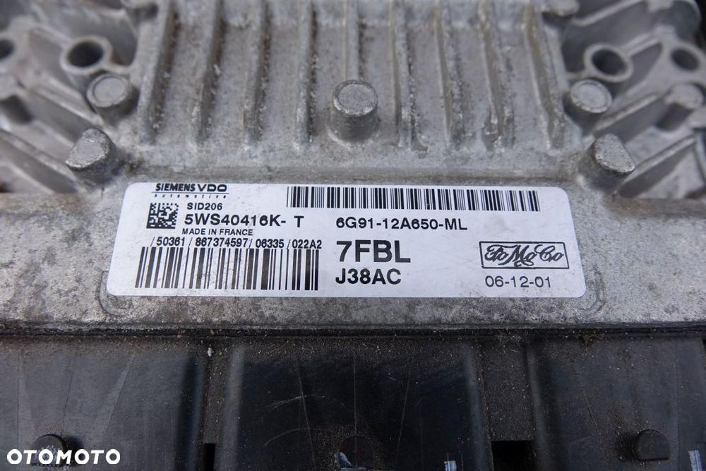 STEROWNIK SILNIKA KOMOPUTER FORD TDCI 6G91-12A650-ML - 3