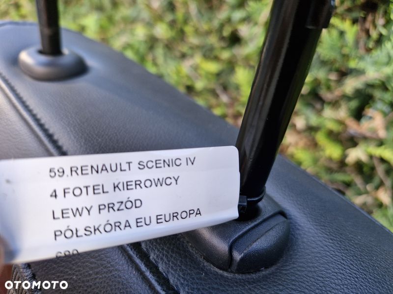 renault scenic iv 4 fotel kierowcy lewy przód półskóra eu europa - 9