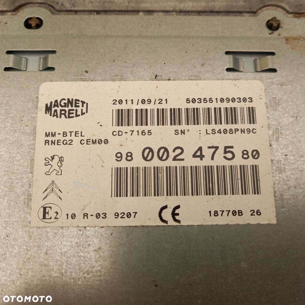 RADIO NAWIGACJA 9800247580 PEUGEOT 508 11R - 2