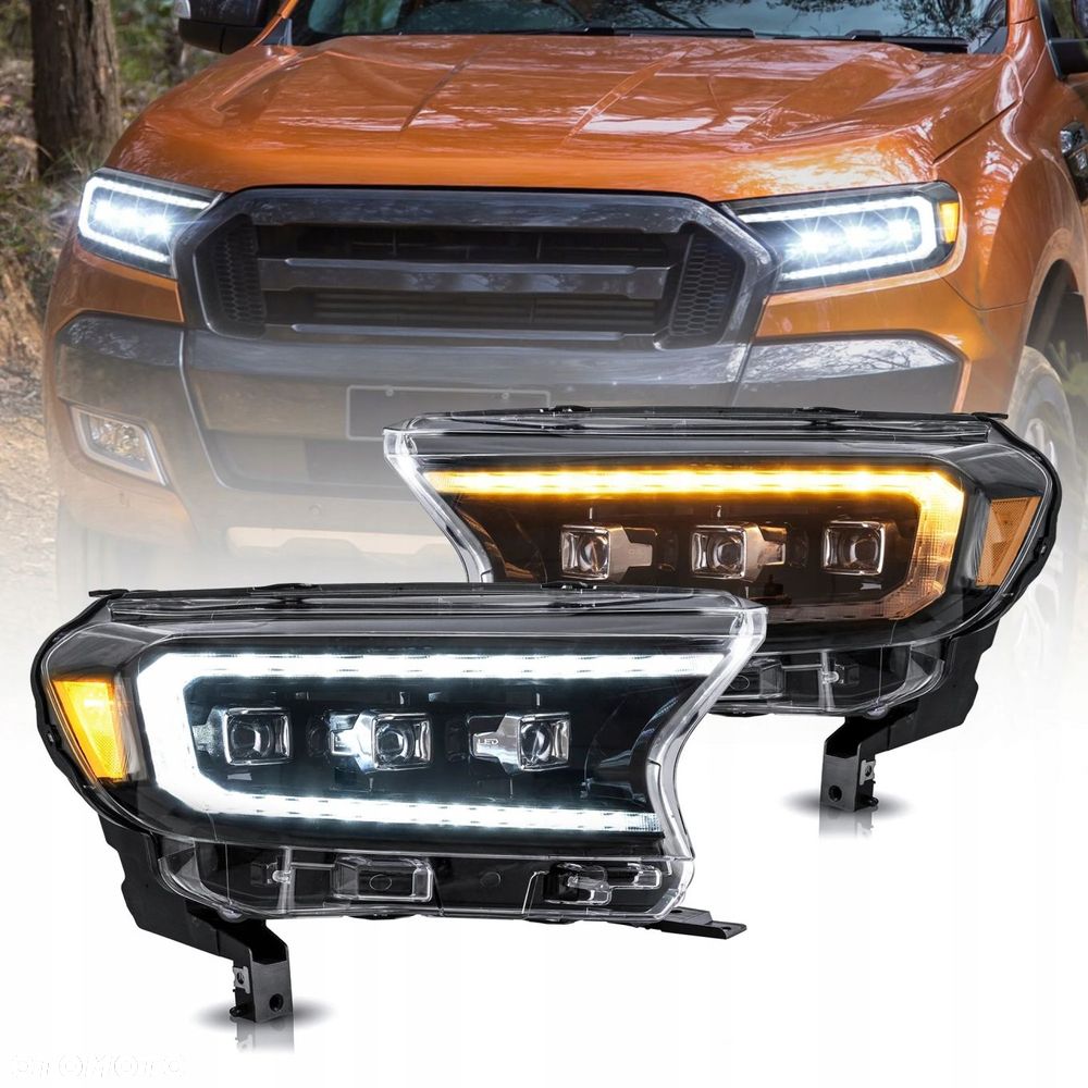 reflektor lampa kpl vland full led neon tuning ford ranger v 5 mk5 lift 16- - 4