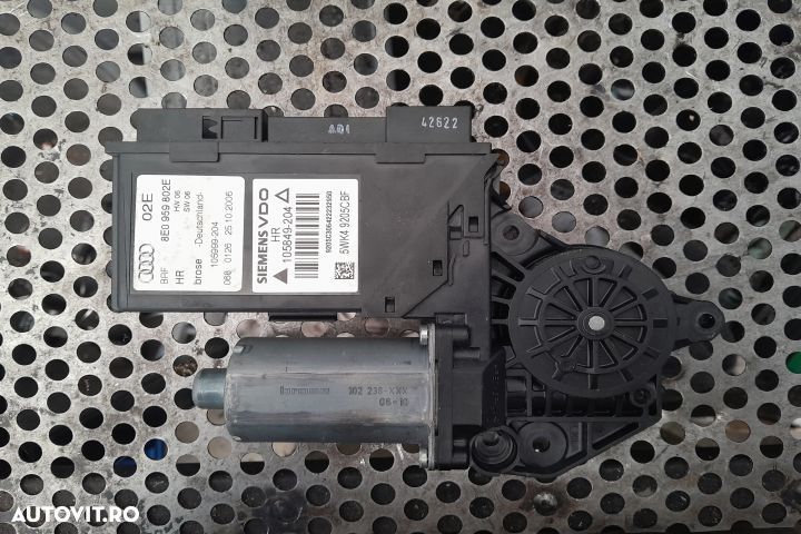 Motoras macara geam fata dreapta 8E0959802E Audi A4 B7 [2004 - 2008] - 1