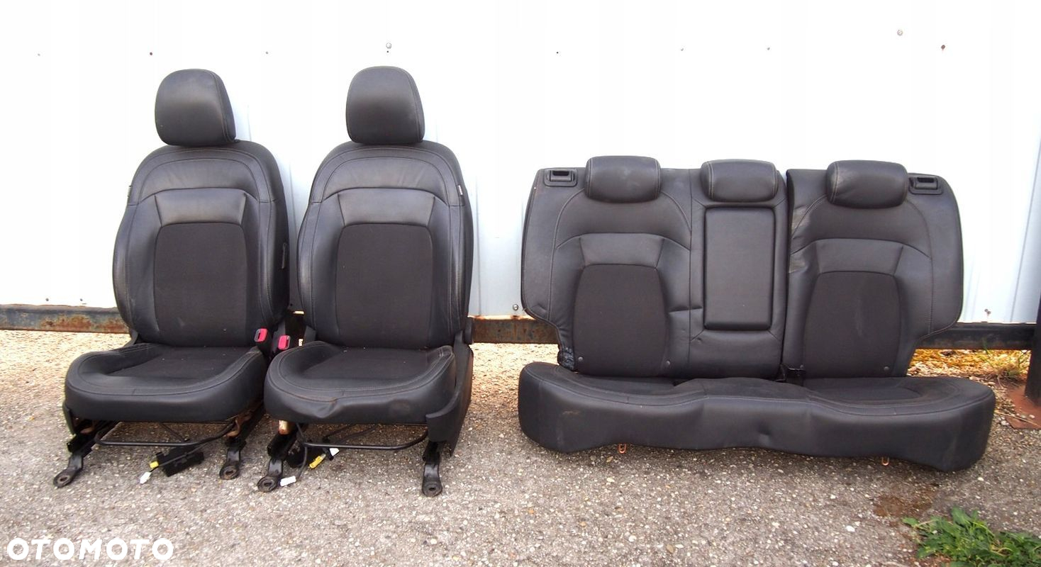 FOTELE SKÓRZANE CZARNA PÓŁ SKÓRA KANAPA OPARCIE KIA SPORTAGE III 2010-2015r - 4
