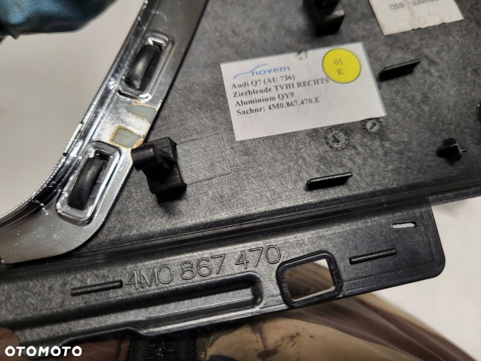 LISTWA DEKOR DRZWI TYLNYCH AUDI Q7 PRAWA LEWA - 5