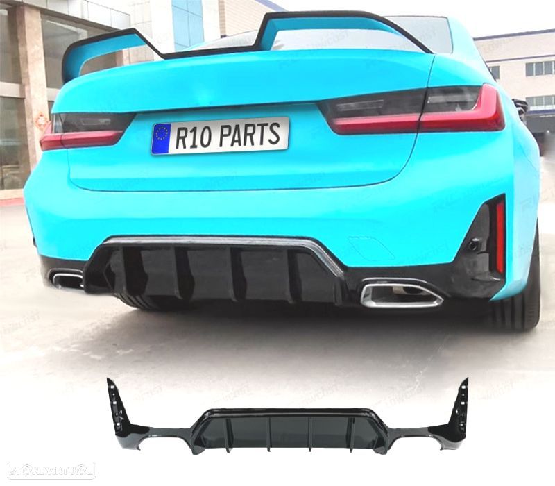 DIFUSOR BMW G20 23-25 LOOK M PRETO BRILHANTE - 1