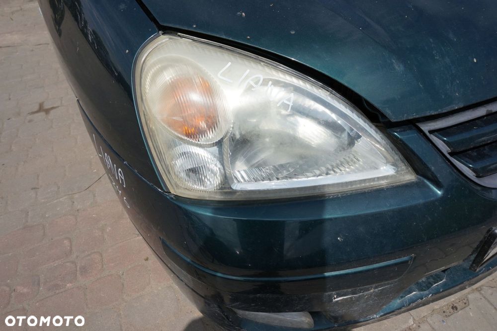 MASKA ZDERZAK BŁOTNIKI LAMPY LIANA  ZY6  SUZUKI 2001-2010 ZIELONY PRZÓD KOMPLETNY - 5