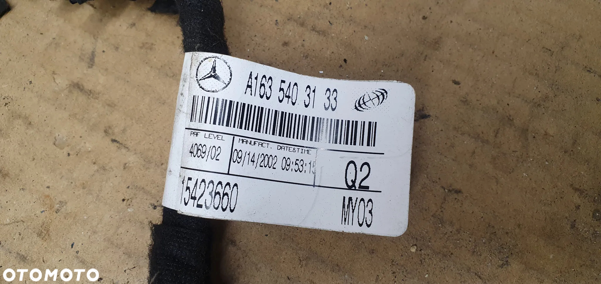 Wiązka instalacja drzwi lewy tył tylna lewa Mercedes ML W163 - 6