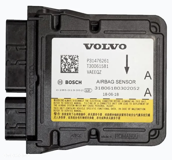 VOLVO sterownik airbag srs moduł CRASH DATA crash reset P32387682 P32387684 P32395428 P6608101985 P31476261