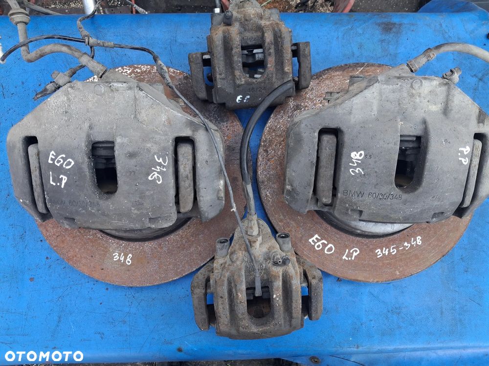 BMW E60 E61 Komplet hamulców ZESTAW ATE Zaciski przód tył 60/30/348 46/24 TARCZE KLOCKI 348 320 SWAP 4.4 V8 - 6