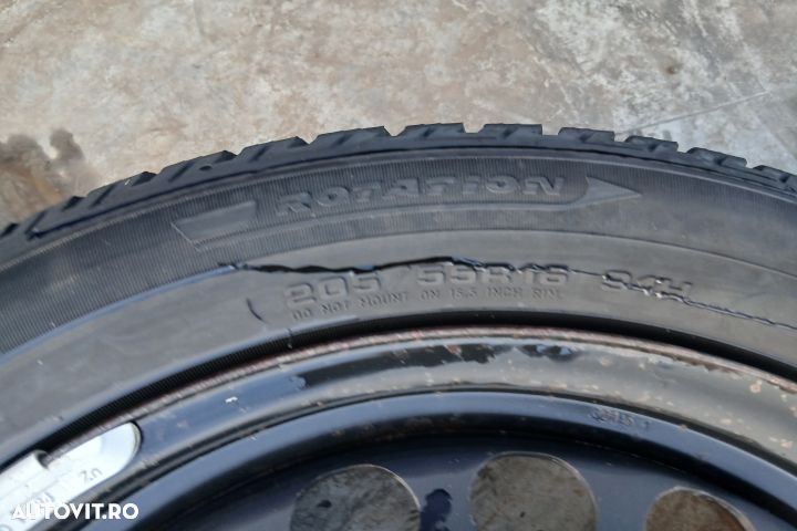 Janta tabla cu anvelopa 16 124R-000359 7JX16H2 ET45 205/55 R16 124R-0 - 2