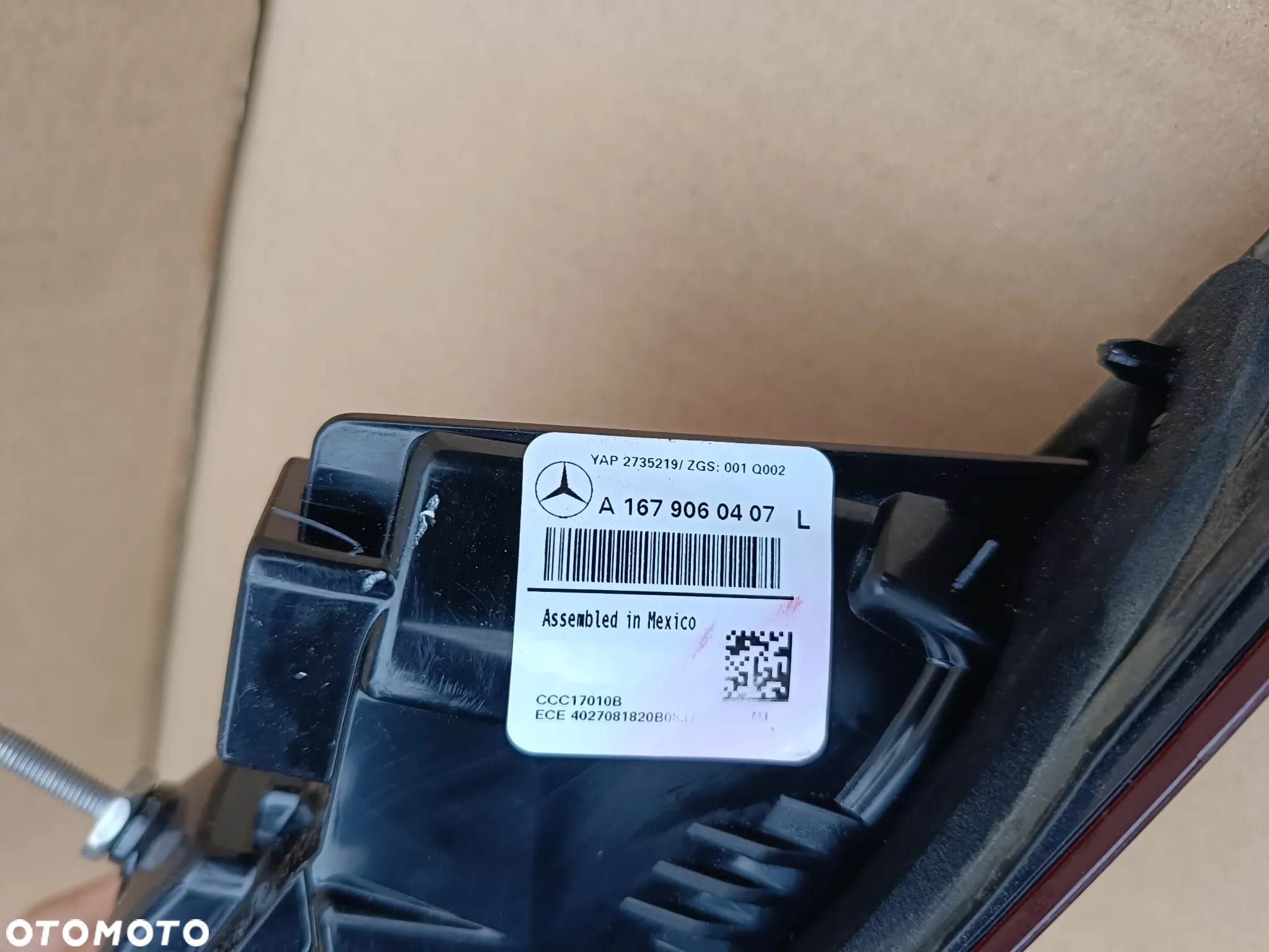 Lampa tylna tył tylnia lewa LED Mercedes GLE W167 oryg A1679060407 - 3