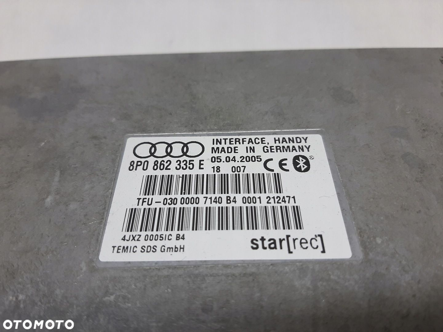 Audi A3 A4 B7 Sterownik Moduł Bluetooth 8P0862335E - 2