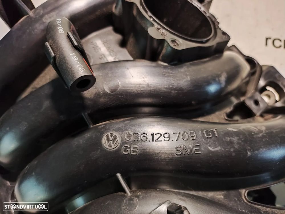 COLETOR ADMISSÃO EGR MOTOR ADMISSÃO SEAT IBIZA III 3 MK3 6L 1.4i 16V 86CV BXW 036129709 036129709GT CORDOBA 6L 6L2 SKODA ROOMSTER 5J 5J7 FABIA II 2 MK2 542 VOLKSWAGEN POLO 9N - 7