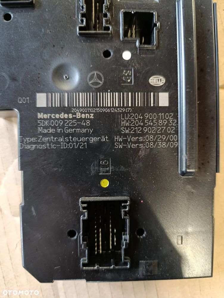 MERCEDES W204 STEROWNIK MODUŁ SAM 2049001102 - 2