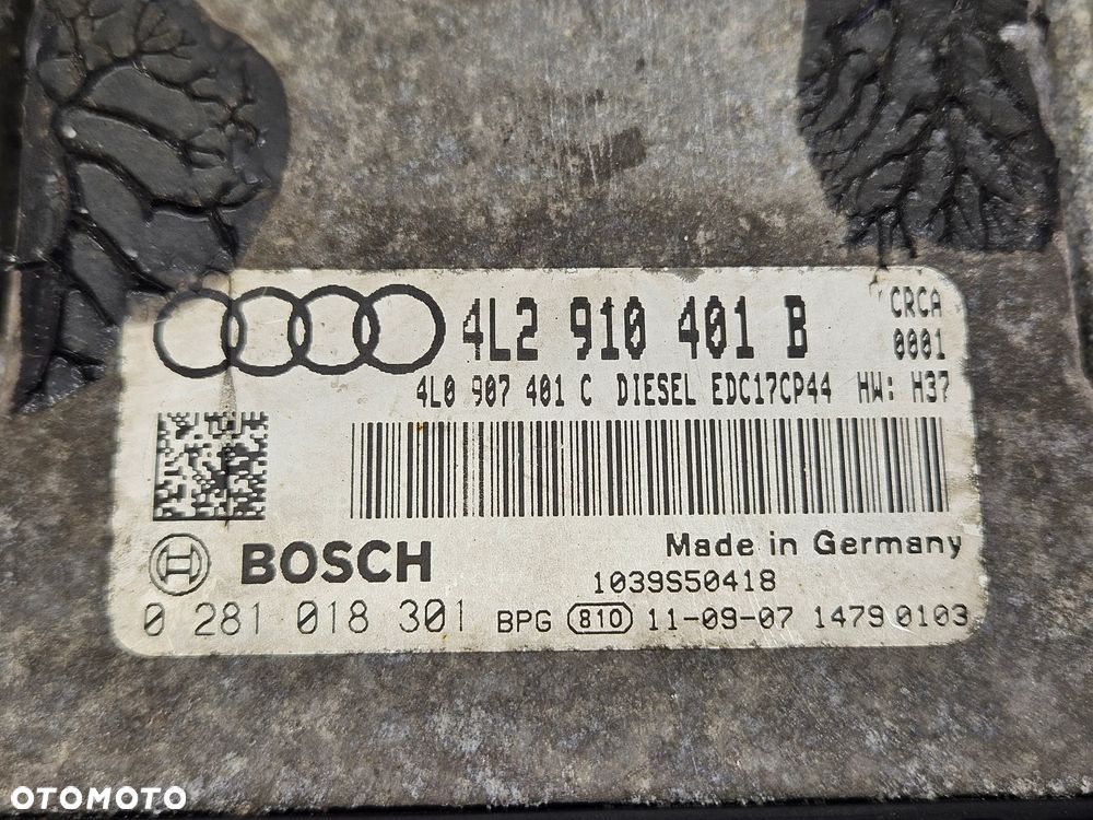AUDI Q7 LIFT 09-15R STEROWNIK KOMPUTER SILNIKA 3.0 TDI CRC CRCA 4L2910401B 4L2910401 B  0281018301 EDC17 CP44 - 3