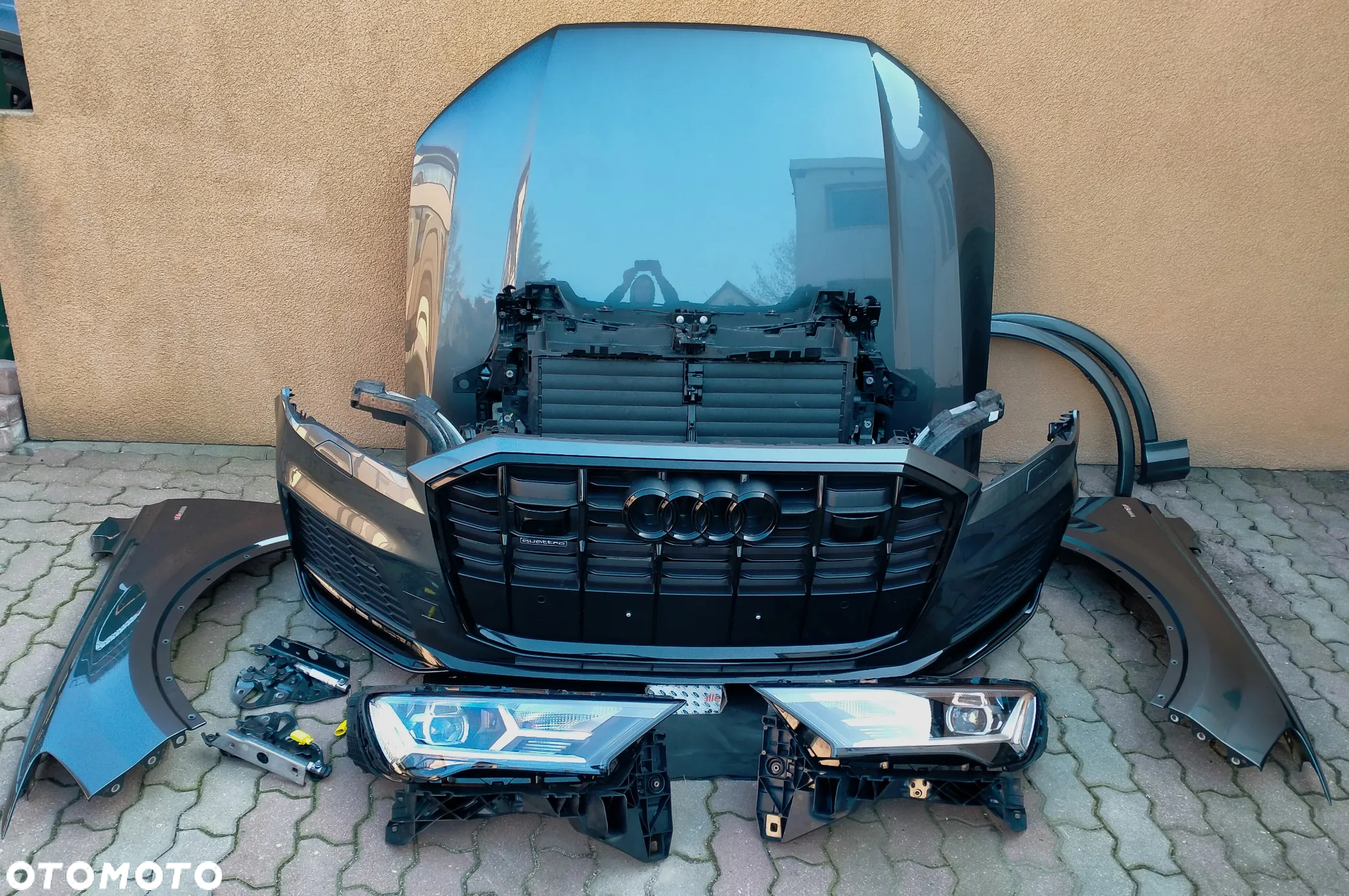 AUDI Q7 4M LIFT S-line / LZ7S / MASKA / ZDERZAK / LAMPA LAMPA / BŁOTNIK / PAS PRZEDNI PRZÓD KOMPLETNY / ORYGINAŁ - 10