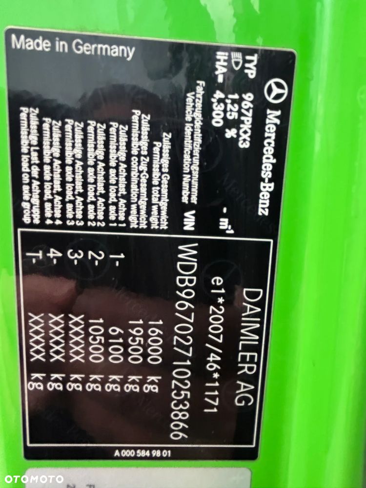 Mercedes-Benz ATEGO 1623 firanka , burty , winda (nie 1523, 1524, 1527, 1530, 1224, 1223) 2018 rok , (rama do zabudowy) - 15