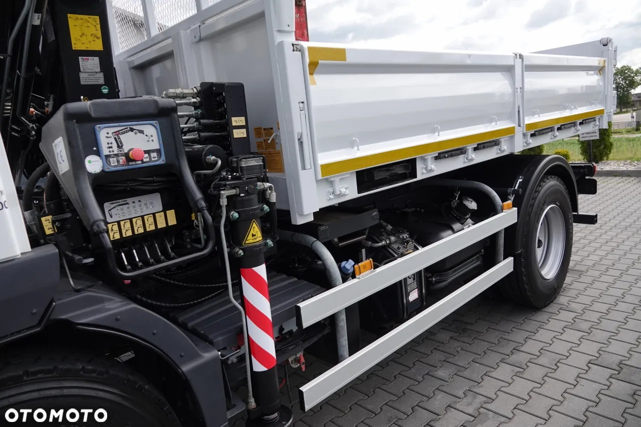 Mercedes-Benz ATEGO 1627 / 4X2 / WYWROTKA  3 STR. + HDS HIAB 099 BS-2 / PILOT / ROTATOR / WIDŁY / OPONY 100% / SPROWADZONY - 16
