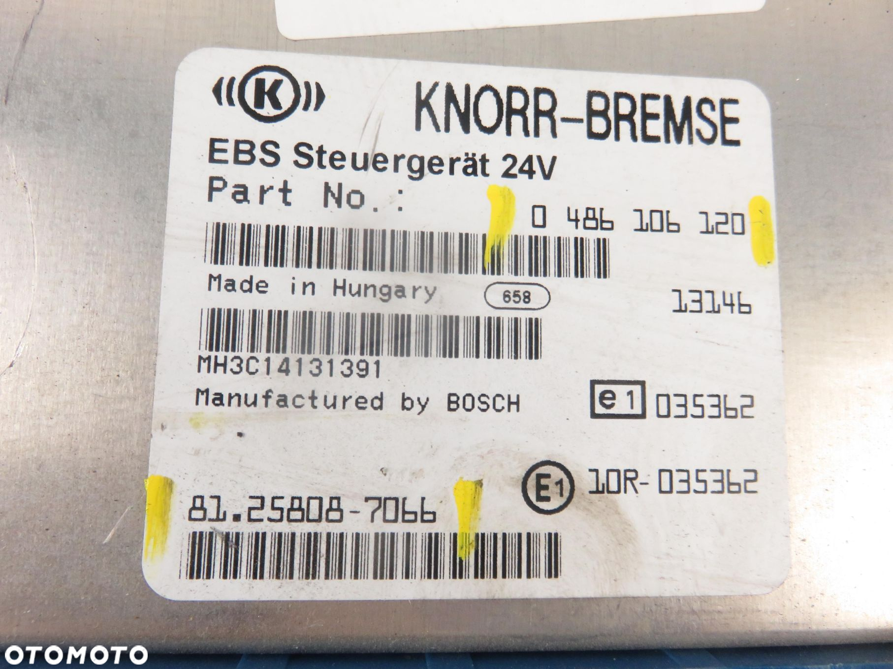 EBS STEROWNIK ECU MODUŁ EBS VOLVO FH 0486106120 - 5