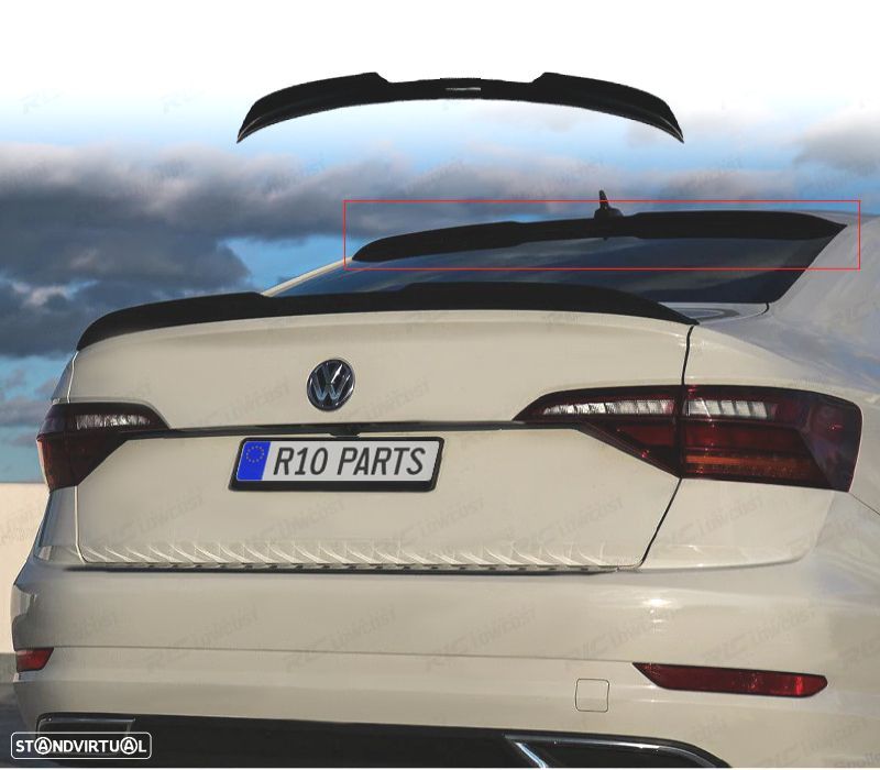 AILERON SUPERIOR VOLKSWAGEN VW JETTA 19- PRETO BRILHANTE - 1