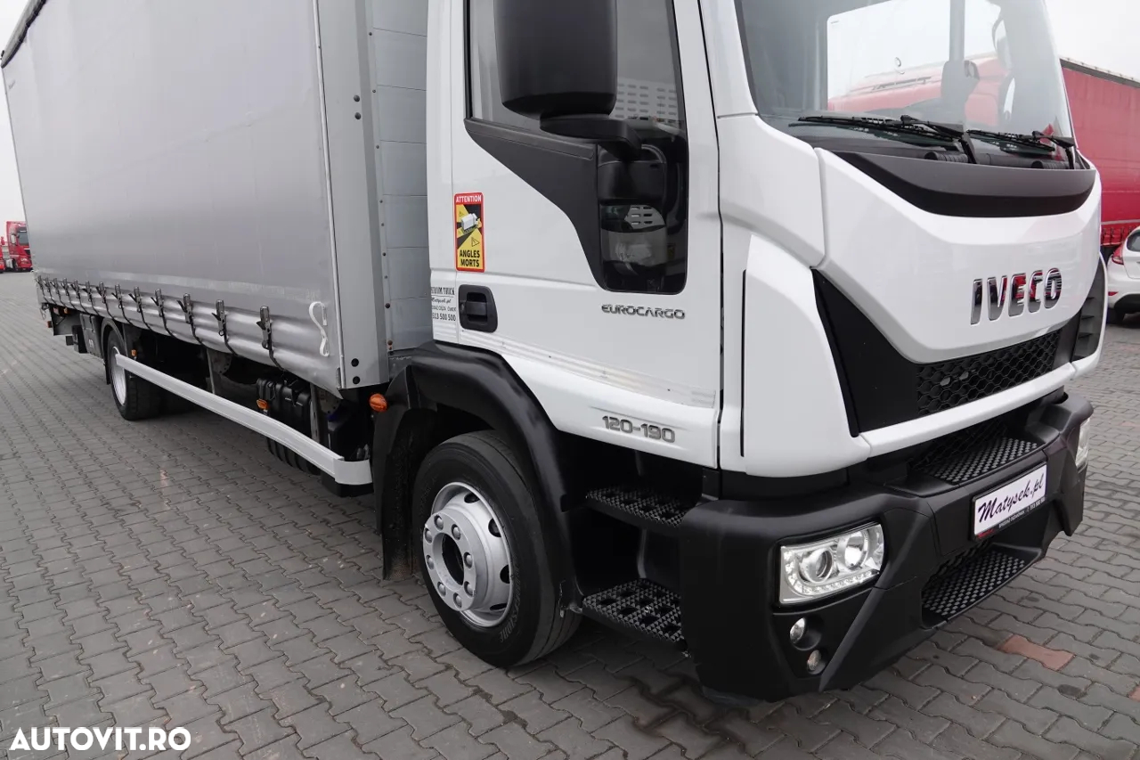 MAN EUROCARGO / 12. 190 / PERDEA - 8,5 m / SOLO / RIDIFICĂTOR / CONTRACTUL DE SERVICE POST / EURO 6 - 5