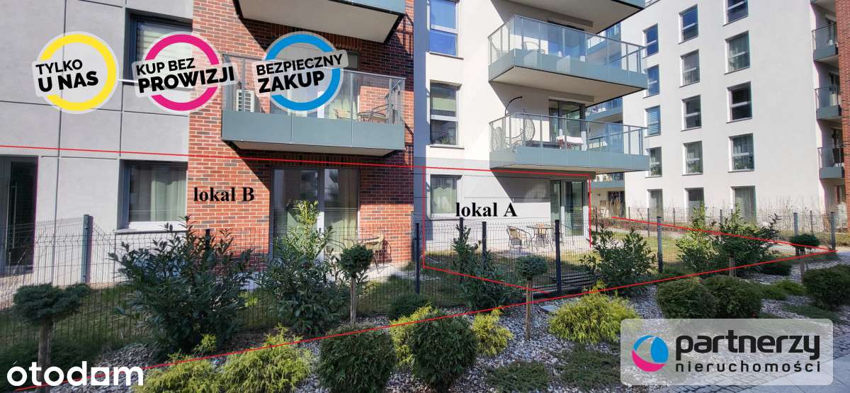 Dwa apartamenty po ok. 40m2 z ogródkiem