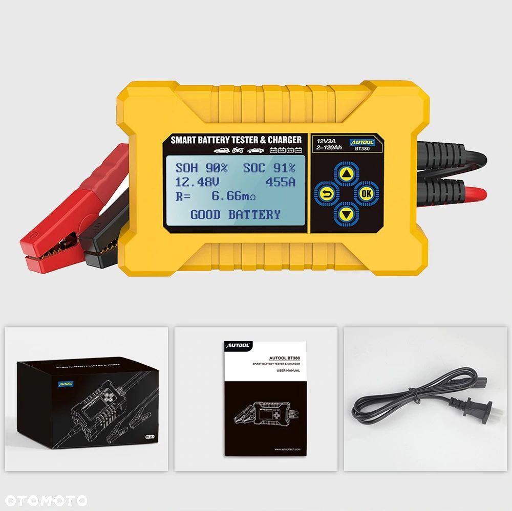 TESTER i PROSTOWNIK ŁADOWARKA DO AKUMULATORÓW 12V Autool BT380 - 1