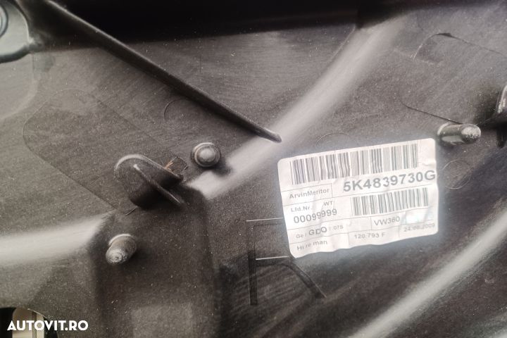 Macara geam spate dreapta manuala 5K4839756K  5K4839730G 5K4839756K - 3