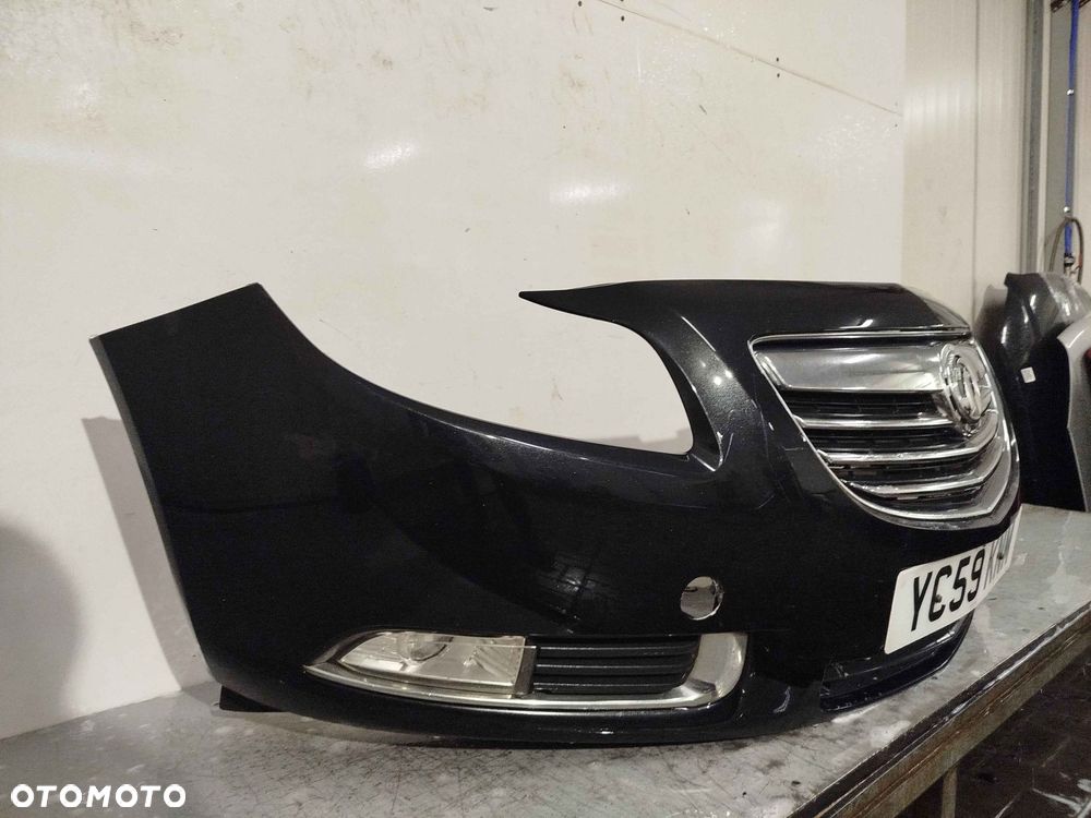 + ZDERZAK PRZÓD PRZEDNI OPEL INSIGNIA A I 1 Z22C CZARNY HALOGENY - 3