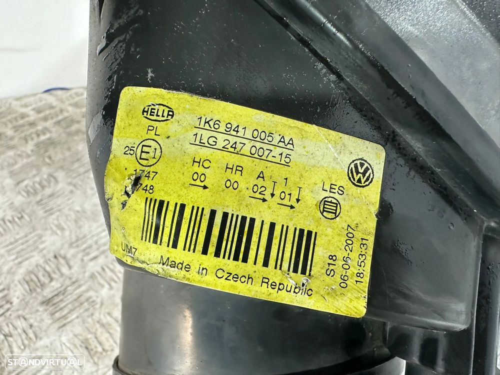 .Otica Farol Esquerda Original Halogénio VW Volkswagen Golf 5 MK5 V Variant Jetta 1K6941005AA 2003 – 2010 - 5