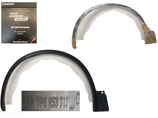 ORYGINALNY LISTWA BŁOTNIKA  LEWA PRZEDNIA LEWY PRZÓD VW TOUAREG II LIFT R-LINE 14-17 7P6853717G