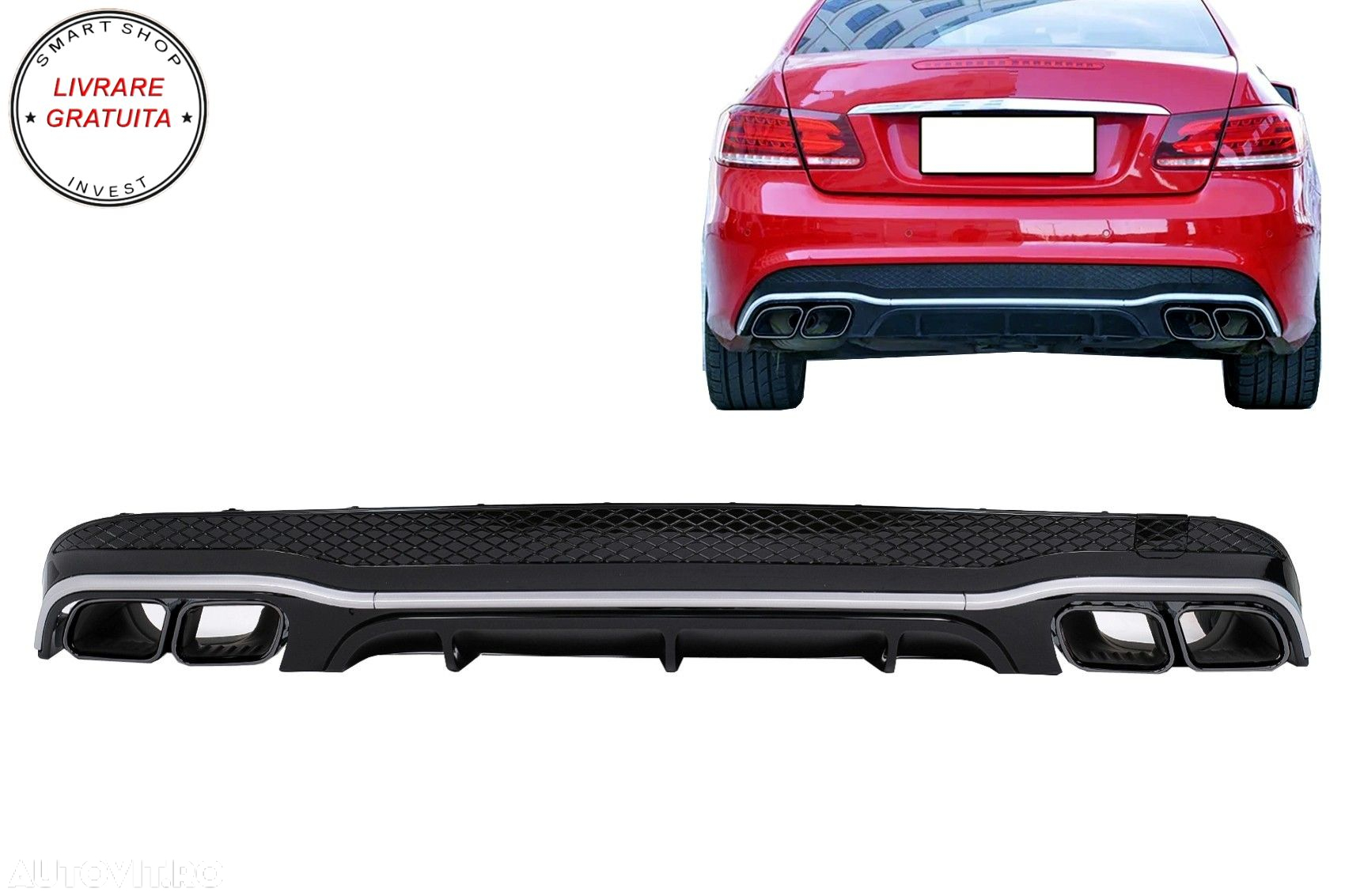 Difuzor Bara Spate Mercedes E-Class C207 Coupe A207 Cabriolet Facelift (2013-2017)- livrare gratuita - 8