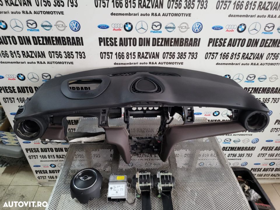 Plansa Bord Kit Airbag Mini Cooper One F54 F55 F56 F57 An 2014-2019 Cu Head Up Display Volan Stanga - 2