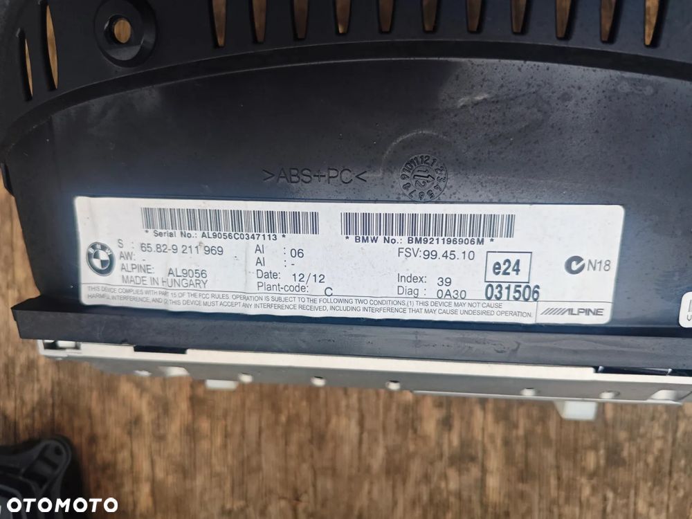 NAWIGACJA CZYTNIK WYŚWIETLACZ KOMPLET BMW 3 E90 E91 E92 E93 9211969 9249439 9283428 - 2