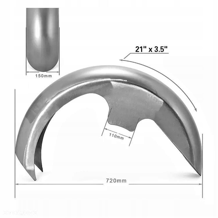 Błotnik Przedni Wrap 21" Harley-Davidson 96-23 - 7