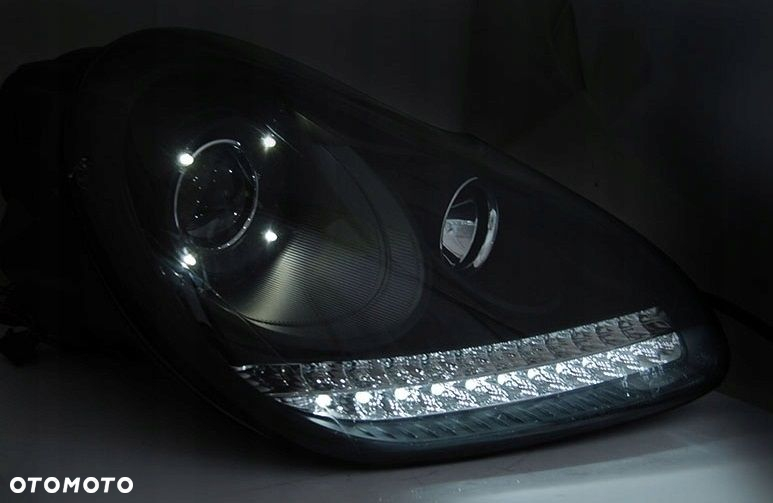 Reflektory Lampa kpl Xenon Soczewka Black Czarne Porsche Cayenne 9pa 2002- - 4