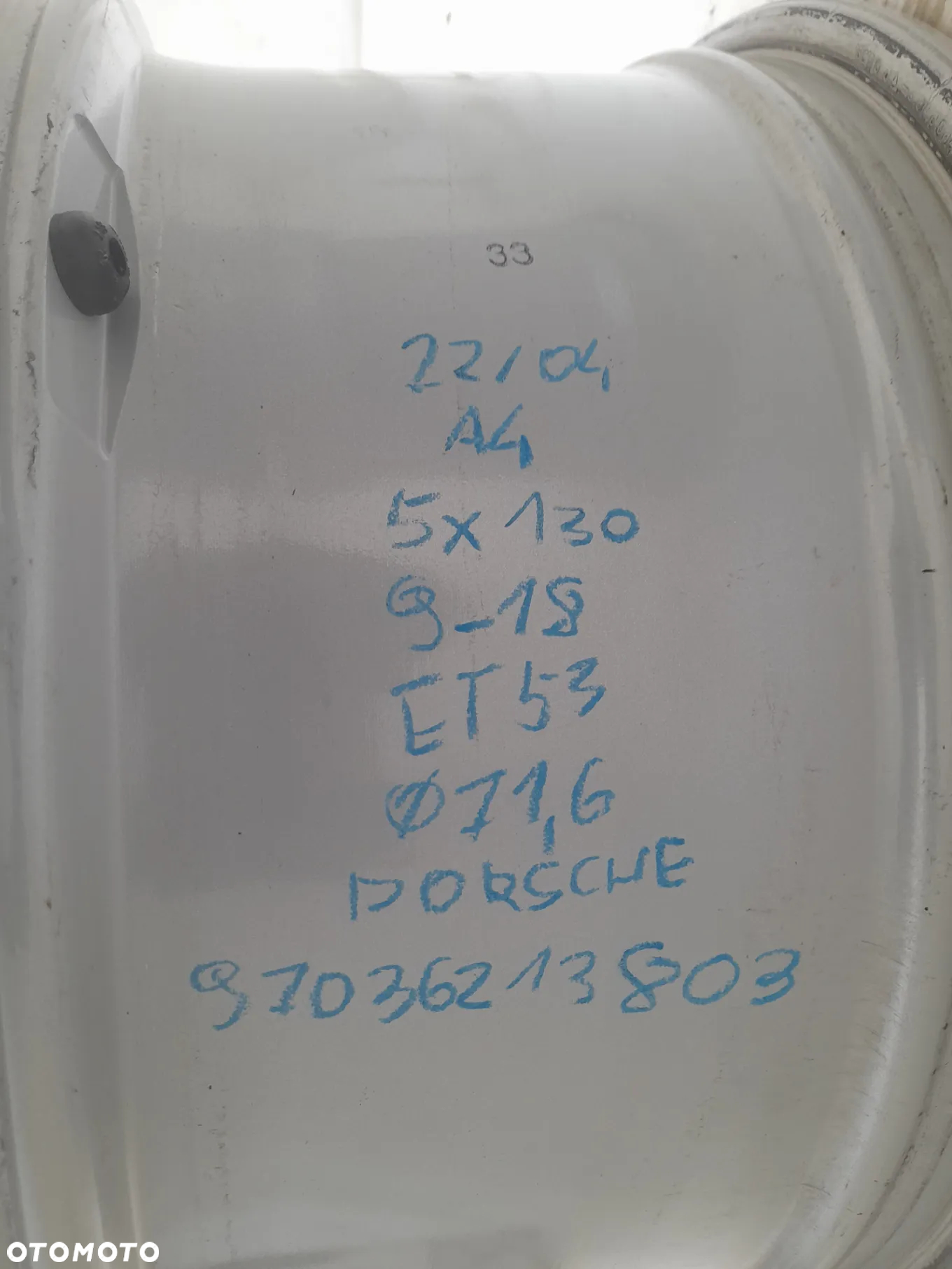 Felga aluminiowa Porsche OE 97036213803 9.0" x 18" 5x130 ET53 - 3