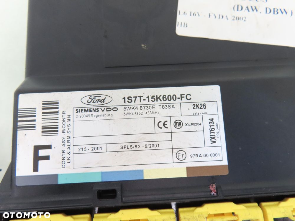STACYJKA STEROWNIK FORD FOCUS MK1 I 1.6 1M5F12A650GD 1S7T15K600FC - 5