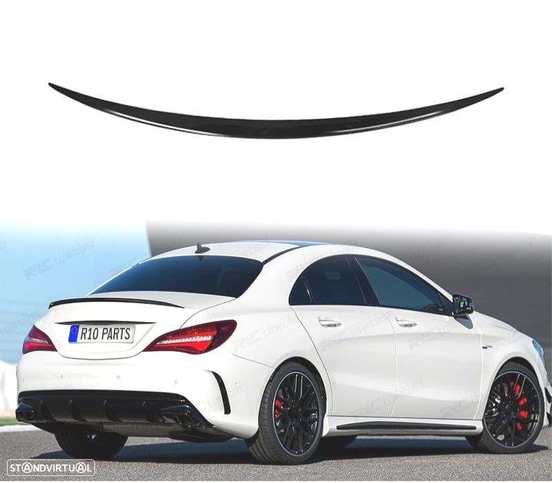 SPOILER ABA MERCEDES CLA C117 13-19 AMG PRETO BRILHANTE - 1